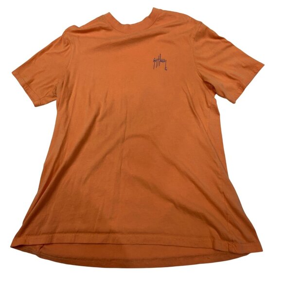 Guy Harvey Mens L Orange Fishing Graphic T-Shirt 100% Cotton - Picture 3 of 8